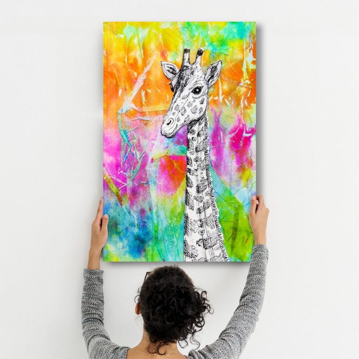 Wallity Pintura Decorativa de Vidrio Templado Multicolor 46 x 72 cm
